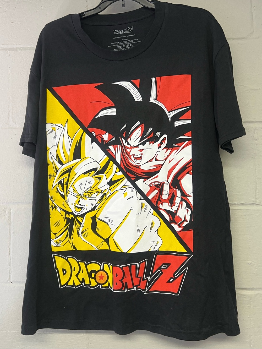 Dragon Ball Z Split-Panel Graphic Tee - Black